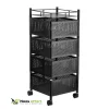 4 Layer Square Shape Kitchen Rack