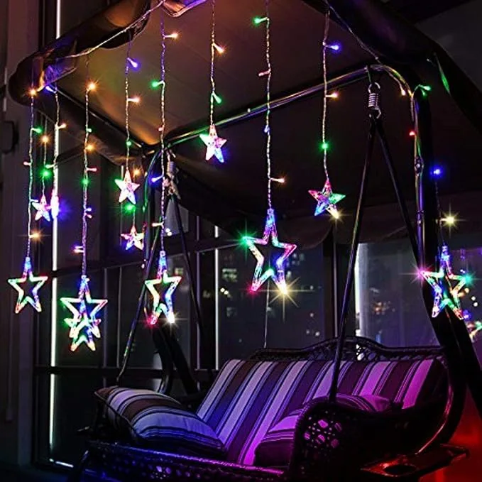 Big Star Curtain Fairy Lights – Multi Color