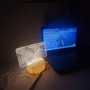 Calendar Message Board Night Light (with Pen)