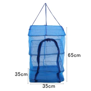 Foldable 4 Layers Food Drying Net Rack Hanging Vegetable,Fish, Dishes Dryer Net