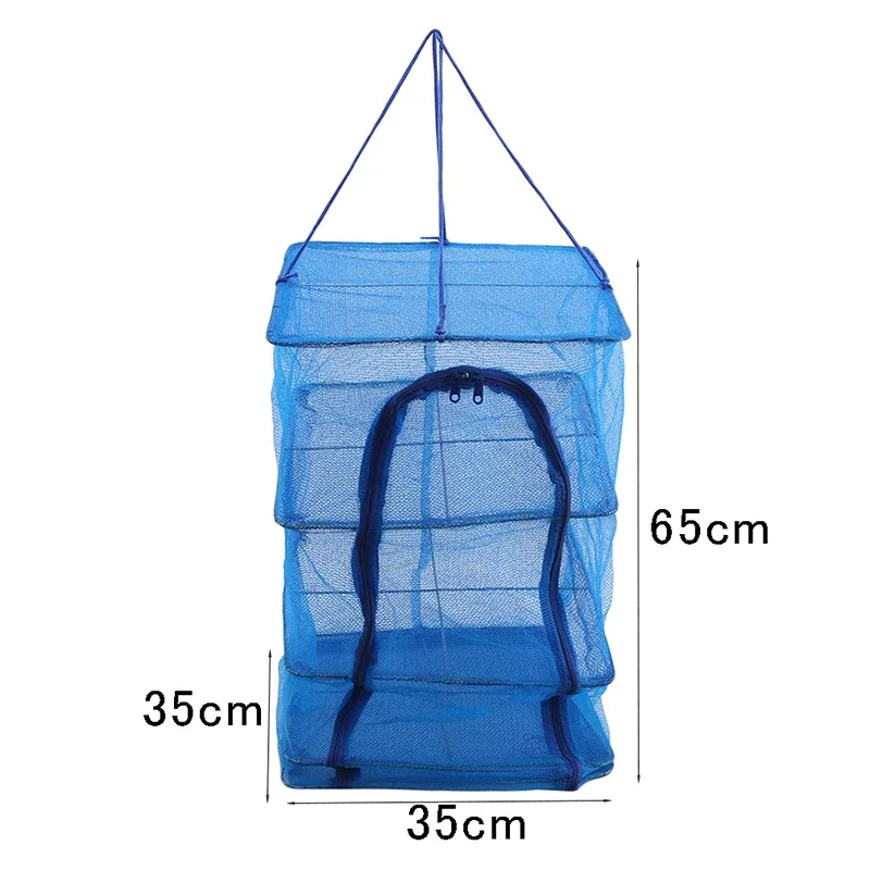 Foldable 4 Layers Food Drying Net Rack Hanging Vegetable,Fish, Dishes Dryer Net