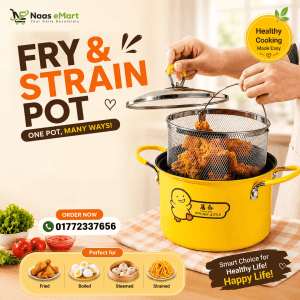 Stainless Steel Deep fryer pot with oil filter