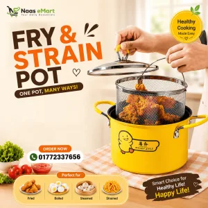Stainless Steel Deep fryer pot with oil filter